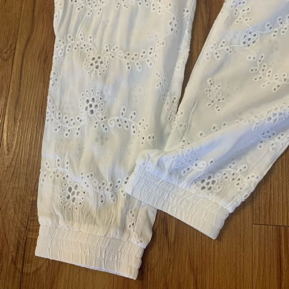 Young Fabulous & Broke Eyelet White Pants